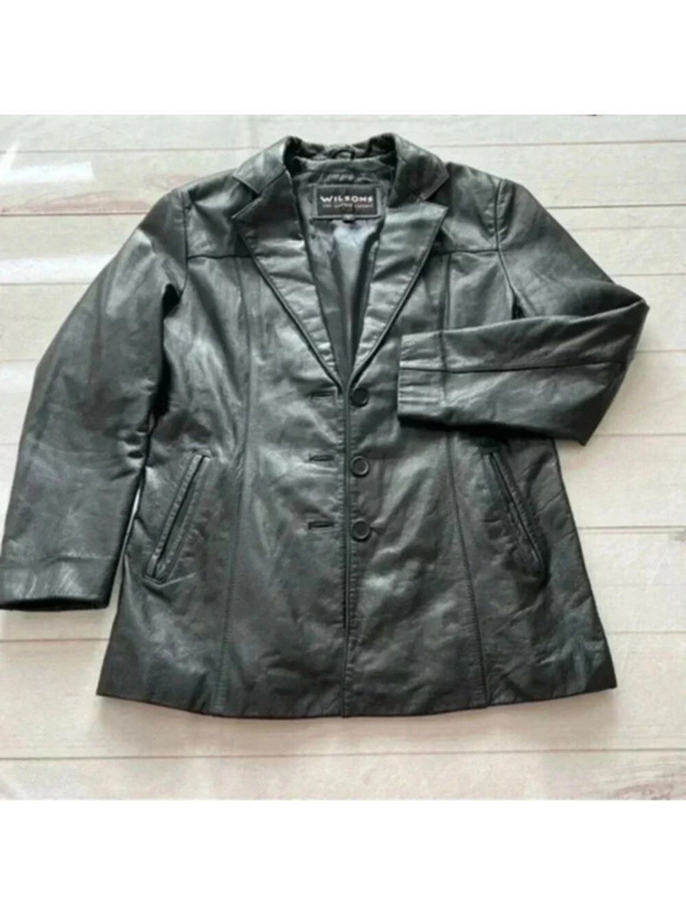 Wilson leather Leather Women’s jacket 100% leather size medium statement co…